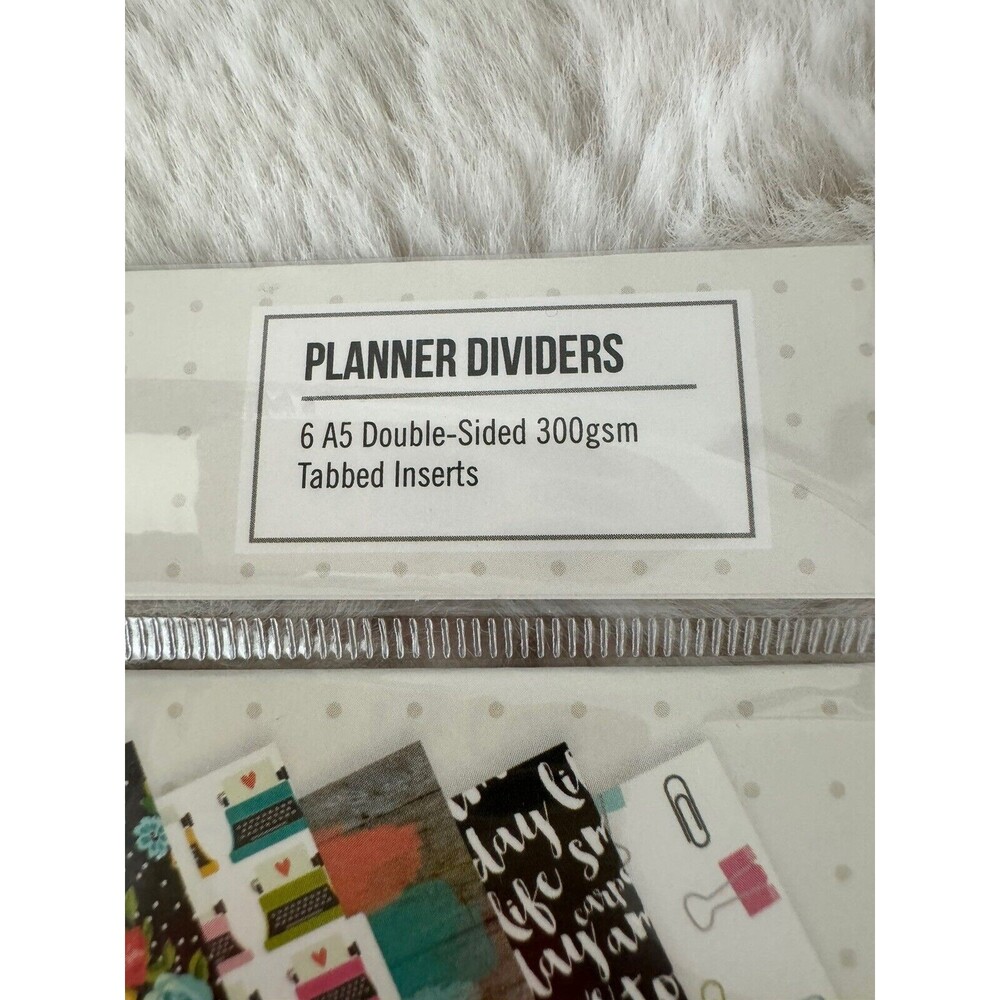 Carpe Diem Double-Sided Personal Planner Inserts For A-5 Tabbed Set/ 6 New Boho - Picture 5 of 8